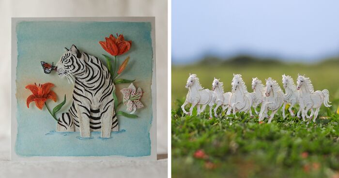 I Create Paper Art To Show The Beauty Of Rare Genetic Mutation Of Albinism And Melanism (24 Pics)