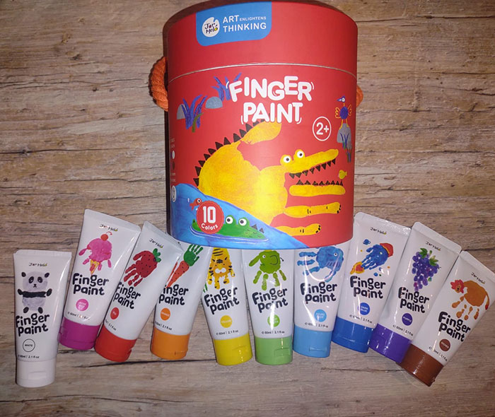 Safe Finger Paints: with a luxurious design, vibrant colors, and a creamy texture for endless tactile fun and artistic adventures.