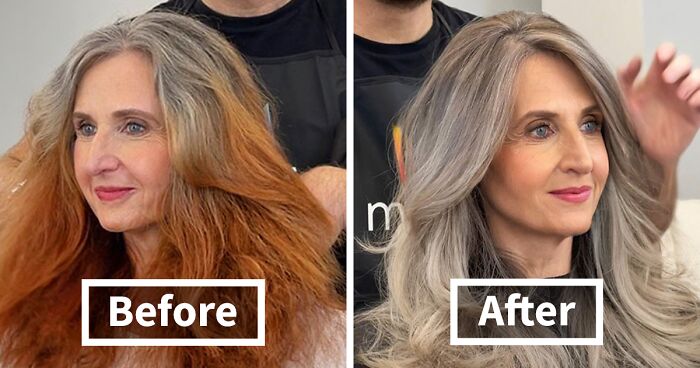 20 People Before And After Embracing Their Natural Gray Hair, With The Help Of Celebrity Hair Colorist Jack Martin (New Pics)