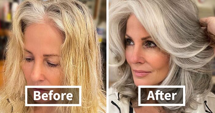 20 People Before And After Embracing Their Natural Gray Hair, With The Help Of Celebrity Hair Colorist Jack Martin (New Pics)