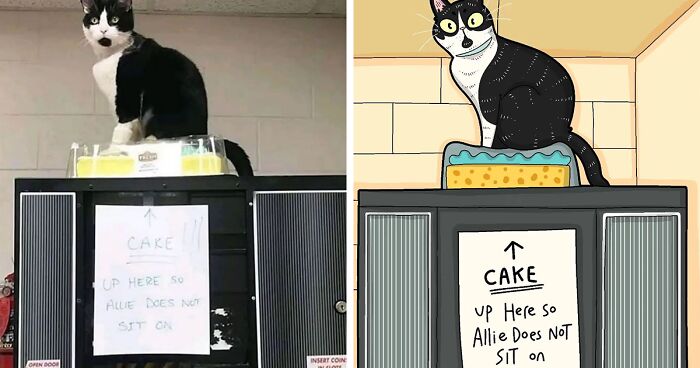 35 Already Famous Internet Pics Get Transformed Into Even Funnier Cartoons By Tactooncat (New Pics)