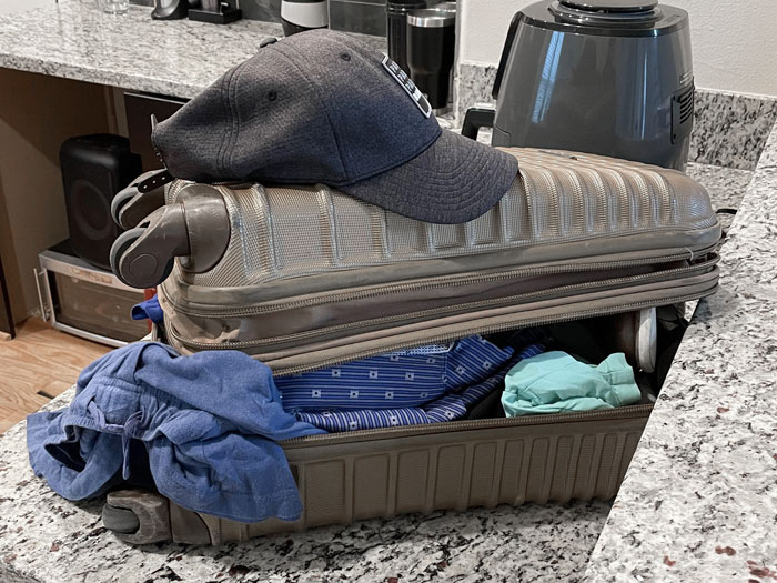 My Roommate Came Back From A Trip And Left His Luggage On Our Kitchen Counter. It's Been There For 4 Days Now