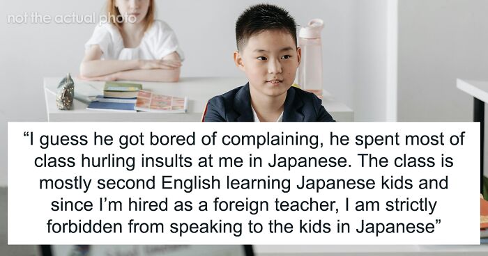 Disruptive Student Cries After Teacher Pretends To Not Speak Japanese And Understand His Insults