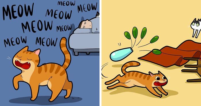 30 Fun Comics By Lingvistov That Cat Owners Might Find Very Relatable (New Pics)