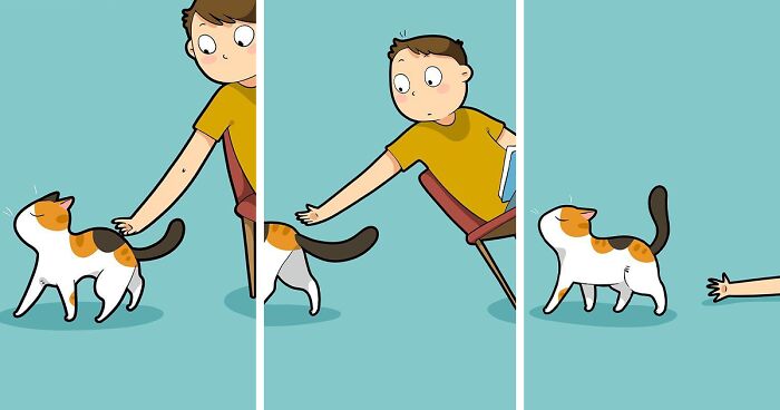 Artist Illustrates Funny, Frustrating And Heartwarming Moments Of Living With A Cat (30 New Comics)