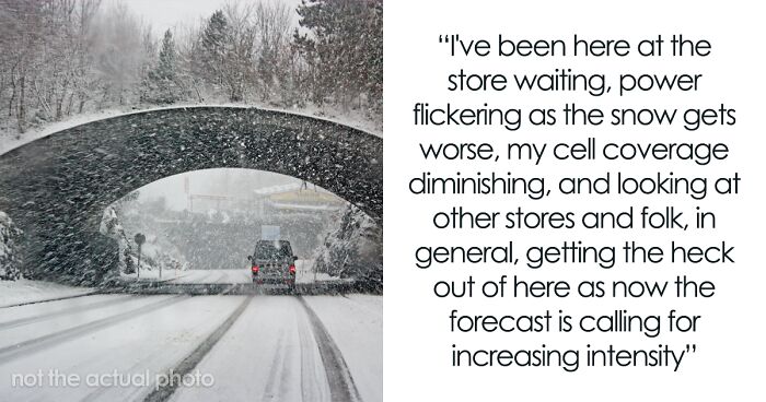 Boss Abandons Employee At The Store During A Snowstorm, Putting Them In A Dangerous Situation