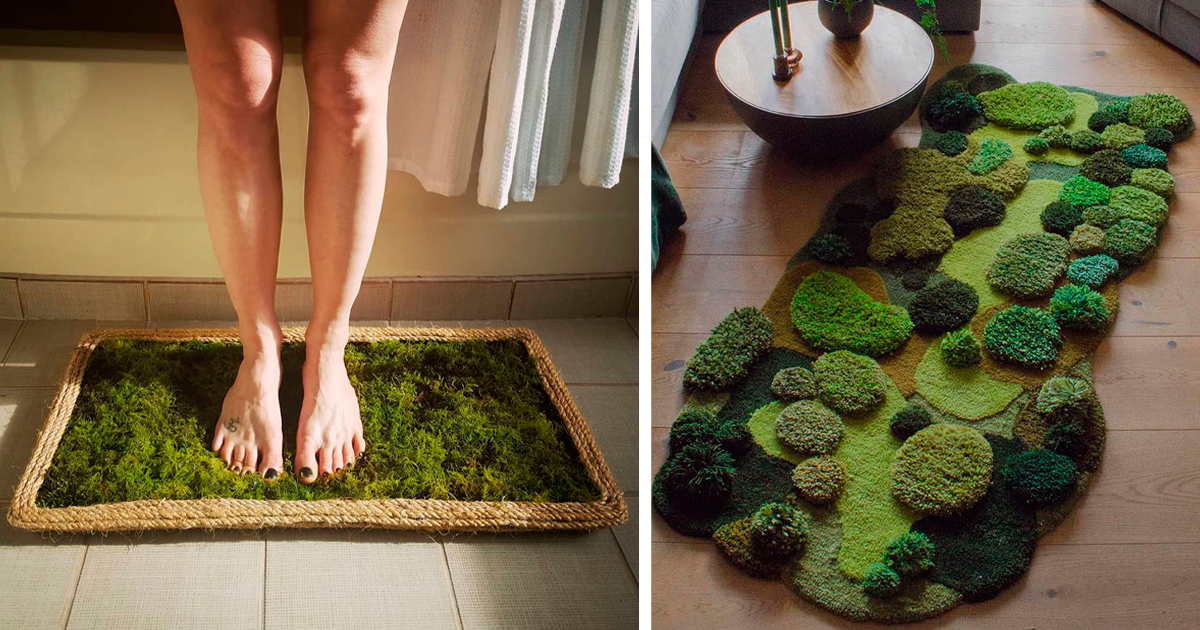 Moss Bath Mat Adds Nature To Your Bathroom - How to Make DIY Moss
