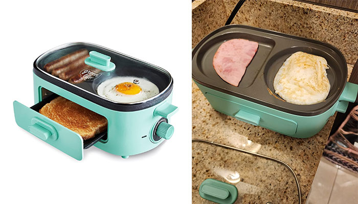 1 2 grid white fun kitchen breakfast portable microwave egg cooker