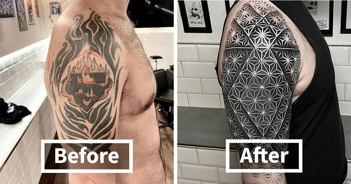 80 Tattoo Cover-Ups That Truly Saved Someone’s Skin (New Pics)