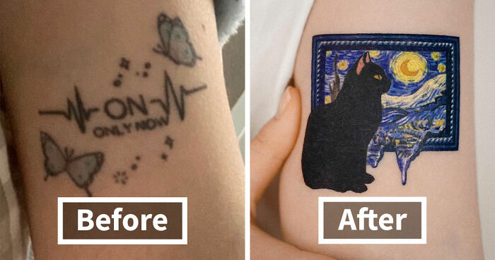 80 Amazing Examples Of Tattoo Gurus Giving Old And Boring Tattoos A Cool Makeover (New Pics)