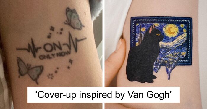 Hide The Past: 80 People Share The Before-And-After Of Their Tattoo Cover-Ups (New Pics)