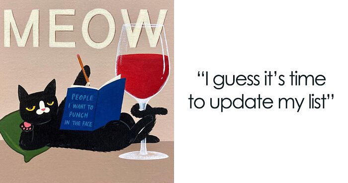 ‘Studio After Cigs’: 80 Funny Illustrations With A Black Cat With A Dash Of Sassy Attitude (New Pics)