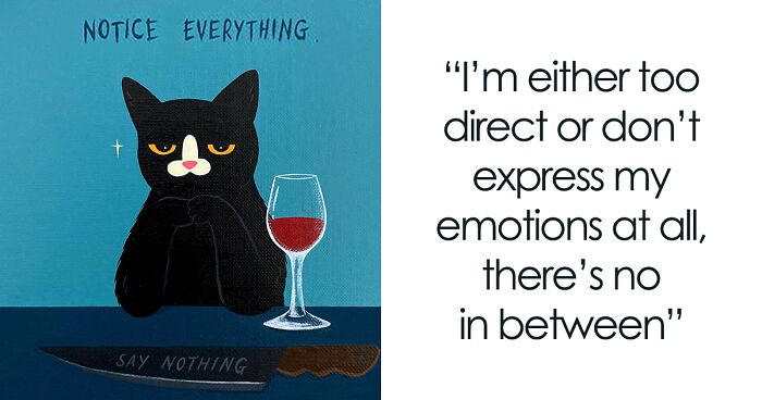 Inspired By His Black Cat With A Dash Of Sassy Attitude, This Artist Created 80 Humorous Illustrations