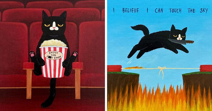 This Artist Felt Inspired By His Grumpy And Sassy Cat’s Attitude To Create Humorous Illustrations (80 New Pics)