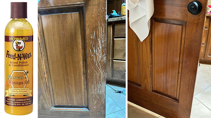 Feed-N-Wax Wood Polish & Conditioner: To easily maintain and protect your wooden furniture from pet scratches, while enhancing the natural beauty of the wood.