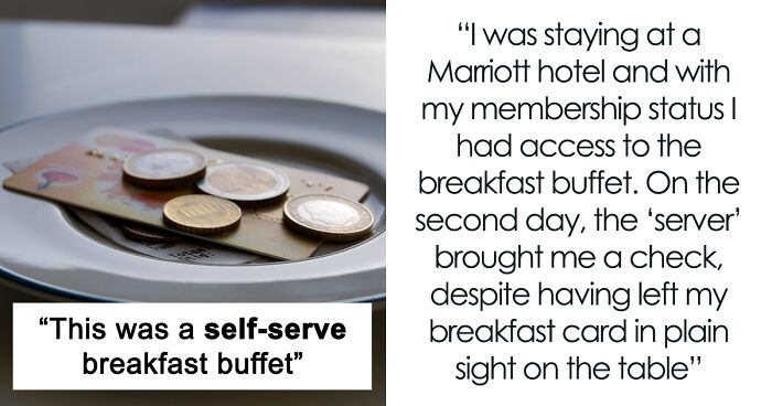 Server Is Left Visibly Upset After Not Receiving A Tip For Pouring Coffee At A Self-Serve Buffet