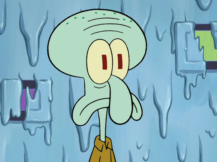 Squidward Tentacles looking sad 