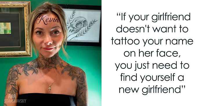 Britain’s Most Tattooed Woman Says Influencer With Boyfriend’s Name Inked On Forehead Is Fake