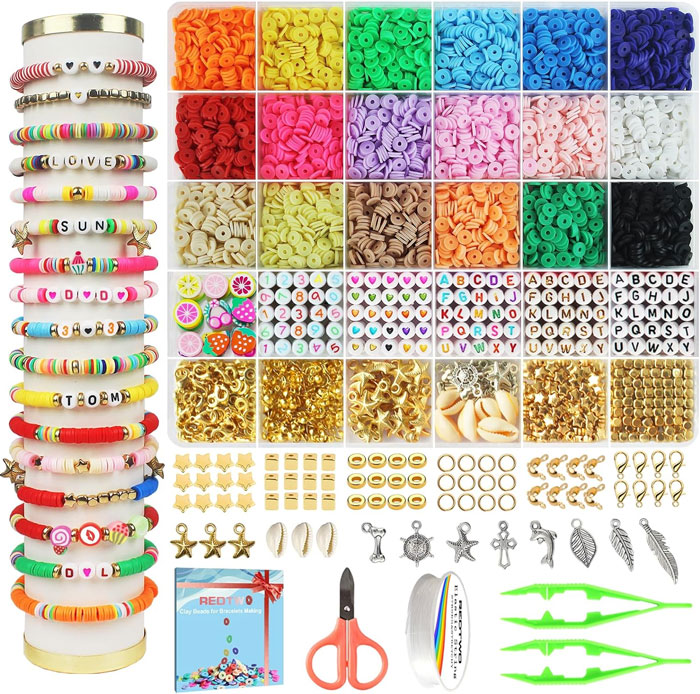 Clay Beads Bracelet Making Kit: An ideal gift for craft-loving Swifties who appreciate the ERAS Tour aesthetic.
