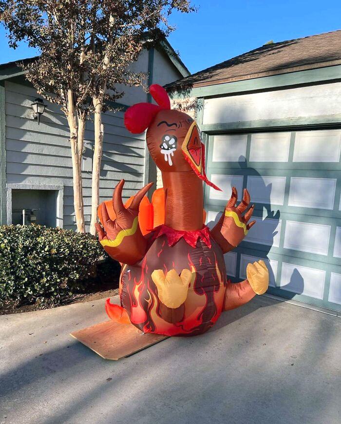 A Neighbor Put Out The "Thanksgiving" Decorations