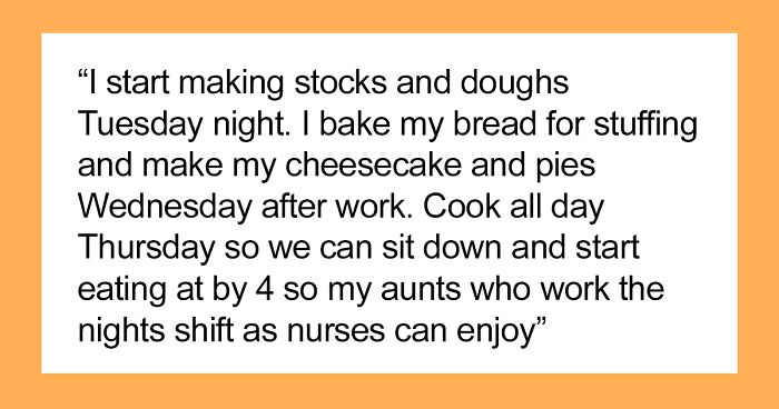 Unappreciated Woman Sparks Family Panic After Refusing To Cook 3 Days In Advance Of Thanksgiving