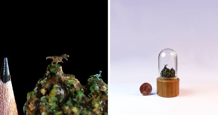 I Am A Microsculptor And Here Are My 11 Tiny Sculptures Of Dinosaurs