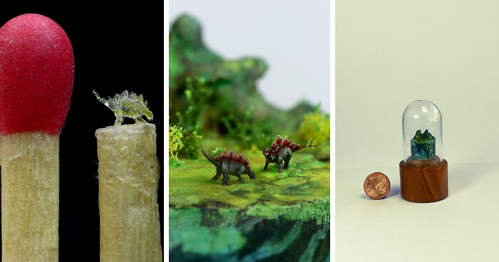 I Am A Microsculptor And Here Are My 11 Tiny Sculptures Of Dinosaurs