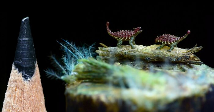 I Am A Microsculptor And Here Are My 11 Tiny Sculptures Of Dinosaurs