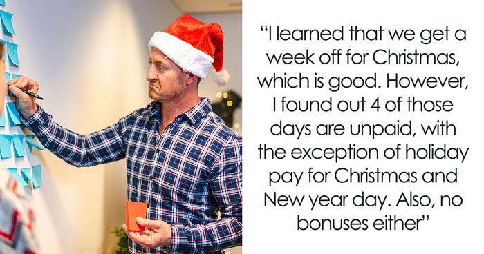 Employee Shares Their Frustration After Finding Out Company Doesn’t Pay For Christmas Break