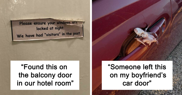 45 Creepy And Weird Things People Found By Their Doors