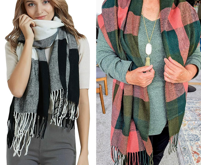 Women's Winter Warm Large Scarf: That not only serves as a fashionable accessory but also doubles as a blanket or shawl during the winter chill.