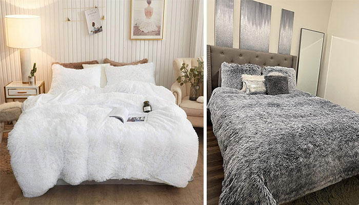 Plush Shaggy Duvet Cover Set: A luxurious and cozy bedding companion that ensures a warm, stylish, and comfortable night's rest.