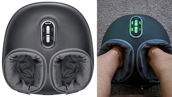 Foot Massager Machine With Soothing Heat: Will ensure ultimate relaxation, alleviate muscle tensions, and keep your feet warm during winter - treat yourself to an at-home spa experience.