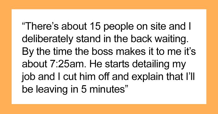 Person Ends Their 40-Hour Work Week As The Boss Only Started Giving Out Tasks For The Day