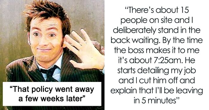 Person Maliciously Complies With A Stupid Work Policy By Coming To Work For Only 30 Minutes