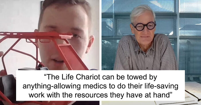 Inventor Rewarded James Dyson Award For “Life Chariot”, Designed To Safely Transport Injured Soldiers