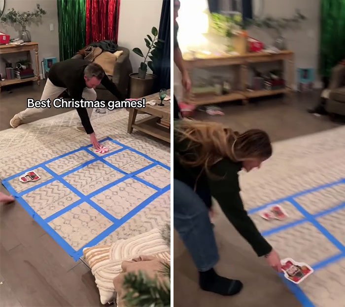 Red Solo Cup Christmas Game on Floor