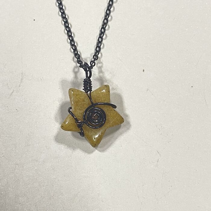 Yellow Aventurine Star Pendant