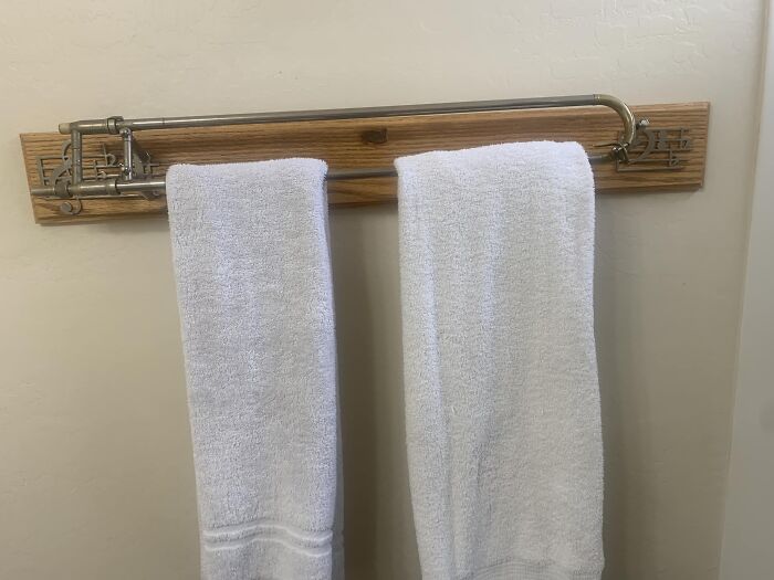 Trombone Towel Bar
