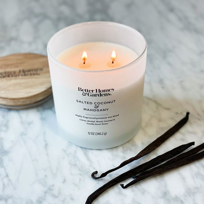 Flicker Of Elegance: The Better Homes & Gardens Salted Coconut & Mahogany Jar Candle - Your Home 'Scents' Should Be As Lovely As You