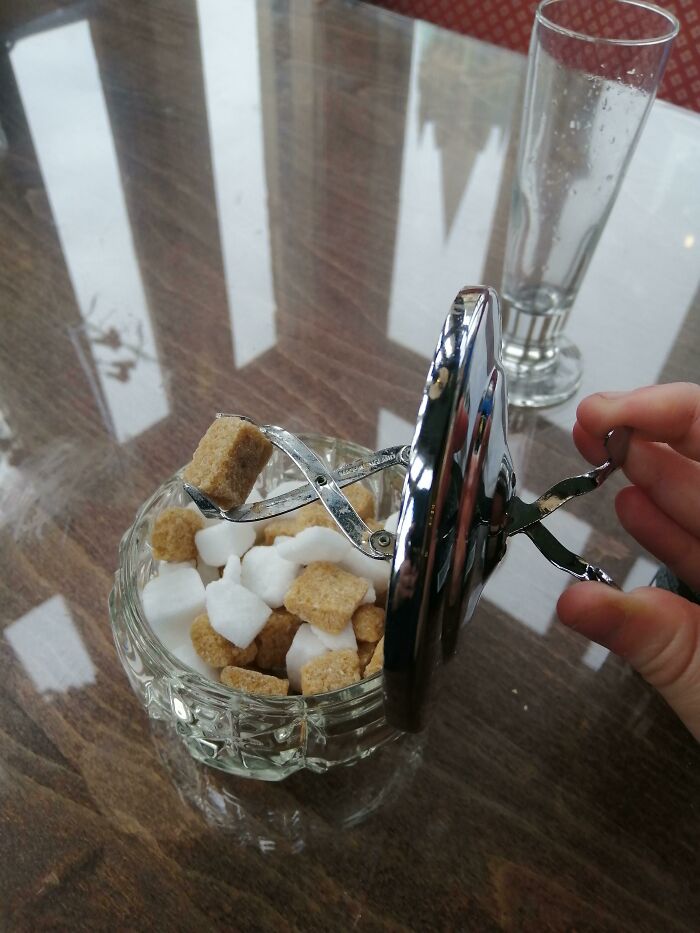 This Vintage Sugar Bowl With Tongs Built In The Lid