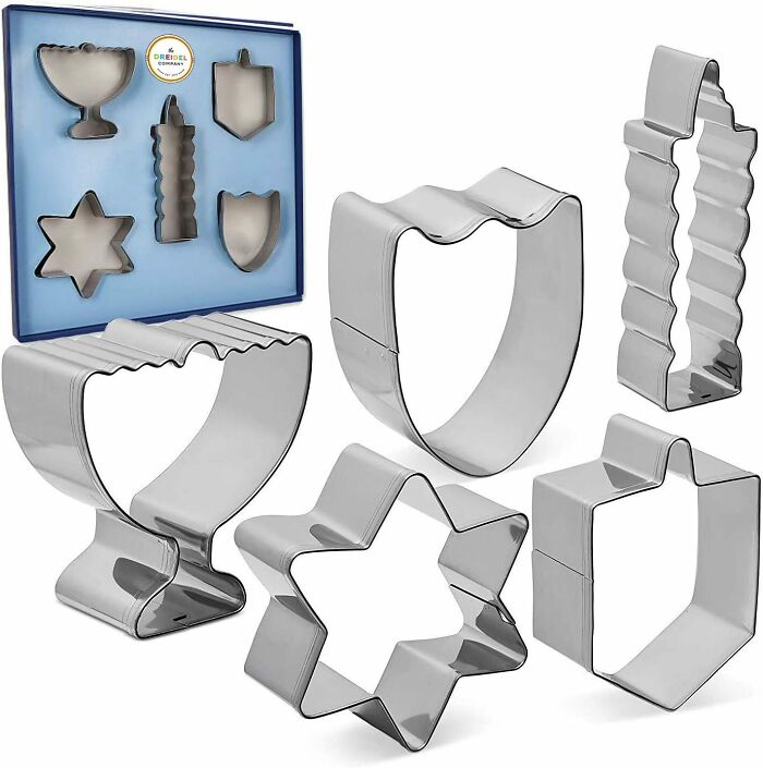 Stainless Steel Hanukkah Cookie Cutters: Perfect for family baking fun and even better for gifting!