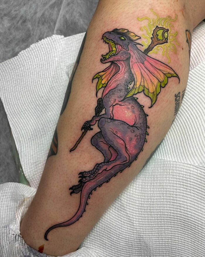 Super Fun Dino Tattoo