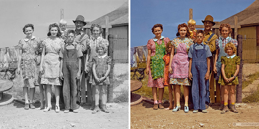 FSA Borrower And His Seven Children, Laredo, Montana, August 1941