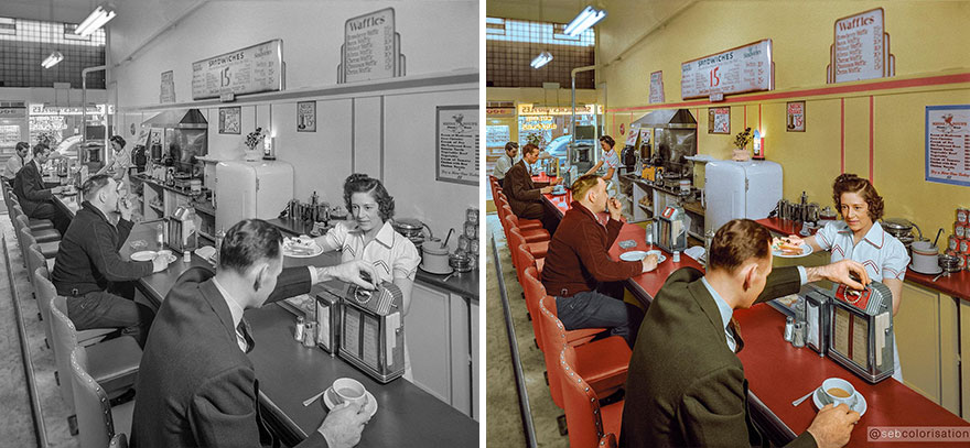 Restaurant Counter, San Francisco, 1941