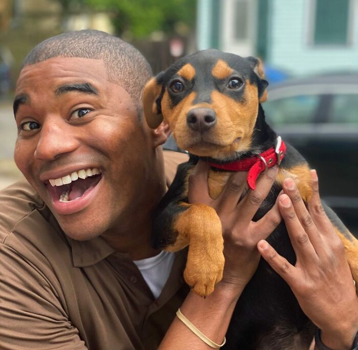 UPS Delivery Man Makes A Point Of Greeting Every Dog He Encounters (New Pics)