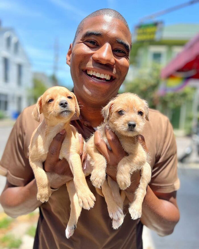 UPS Delivery Man Makes A Point Of Greeting Every Dog He Encounters (New Pics)