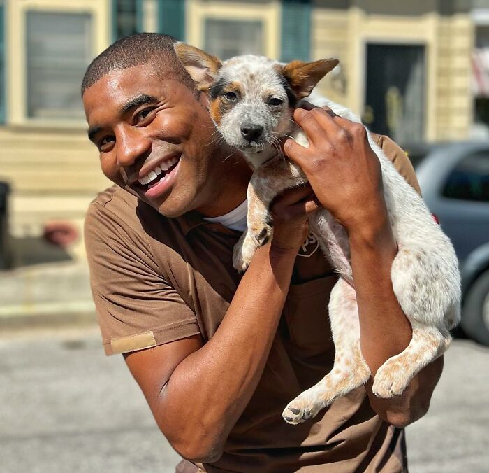 UPS Delivery Man Makes A Point Of Greeting Every Dog He Encounters (New Pics)