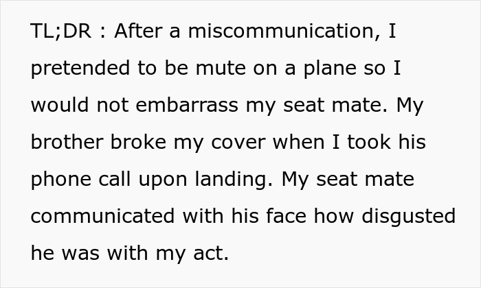 Plane Passenger 'Turns’ Mute For The Flight When His Seatmate Misinterprets Why He Can’t Speak