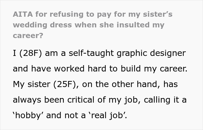 Woman Makes Fun Of Sister s Profession Is Upset She